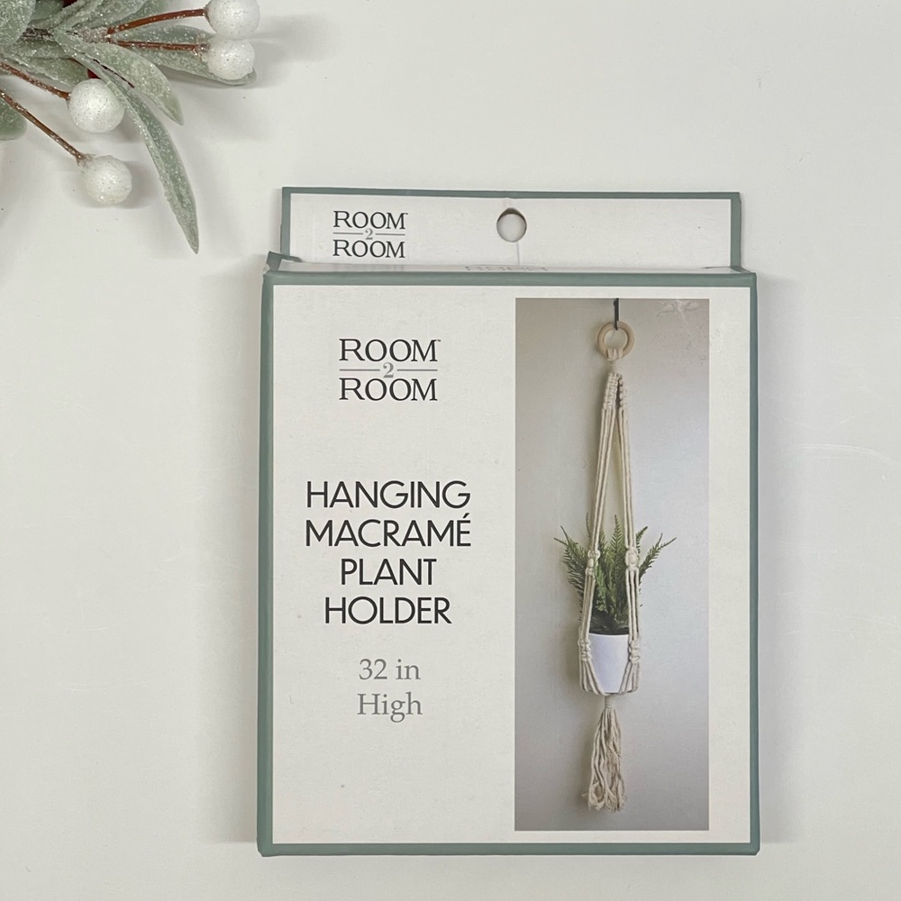 Macramé Hanging Plant Holder Flower Pot Hanger Floral Boho Room Decor Accents 32